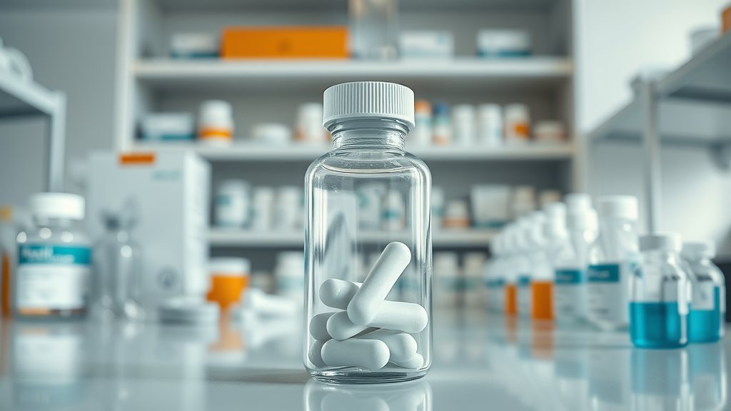 Vivid scientific supplement bottle of Biolimitless on modern laboratory bench – biolimitless reviews