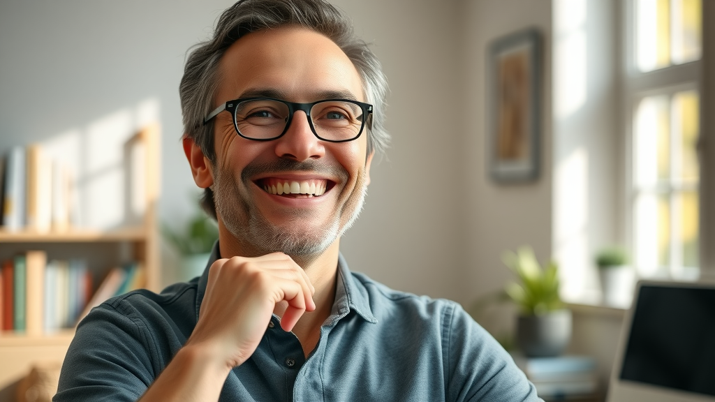 Adult enjoying cognitive clarity and focus with biolimitless cognitive enhancement, demonstrating improved brain health.