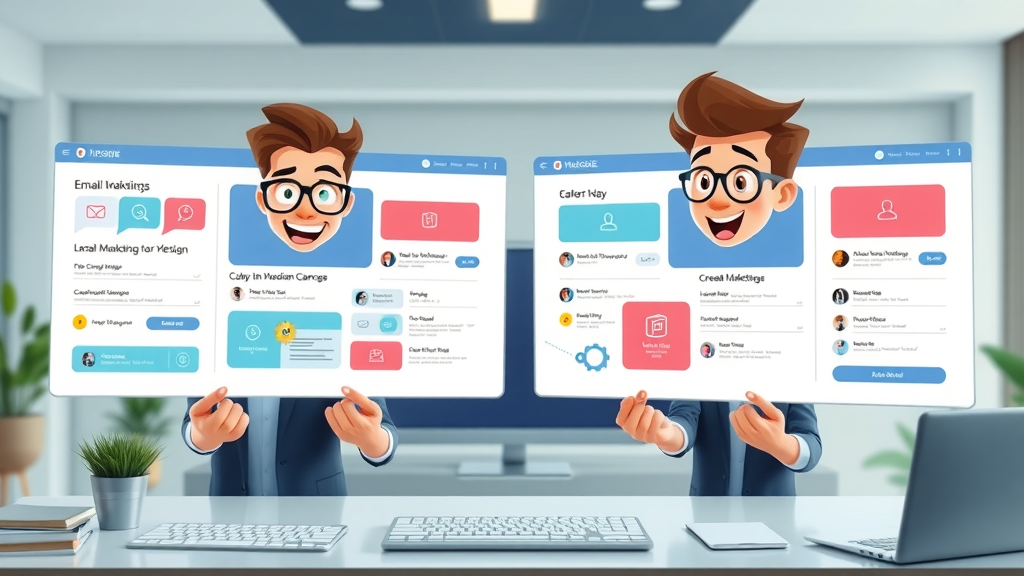 Talk Fusion vs other email marketing companies interface comparison, video email support