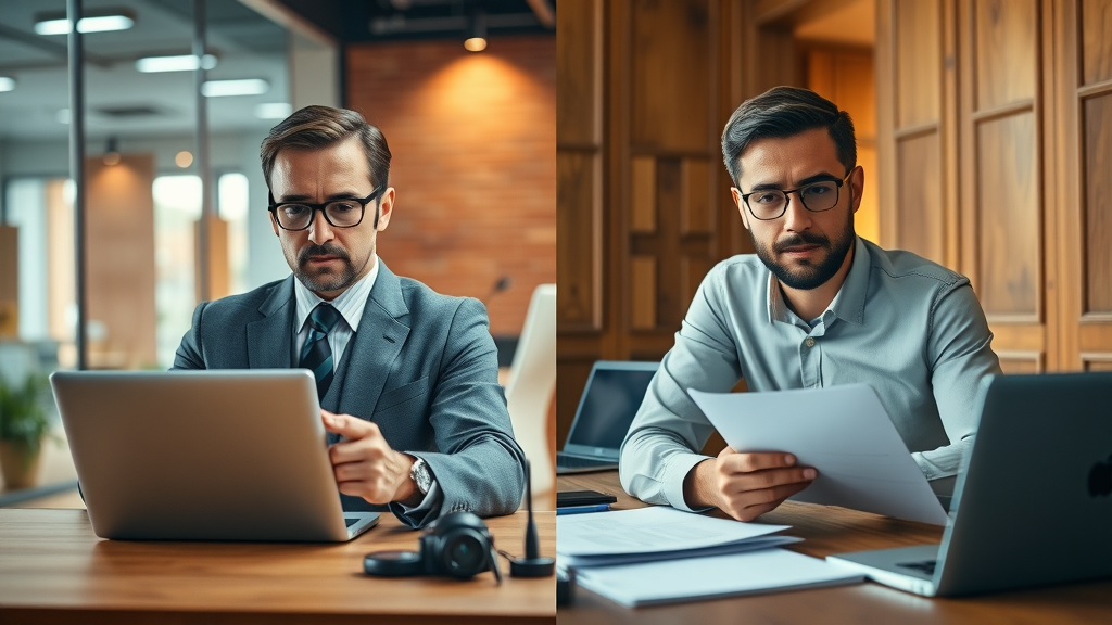 Contrast between digital AI-driven real estate platforms and traditional paperwork systems as lev.ai alternatives